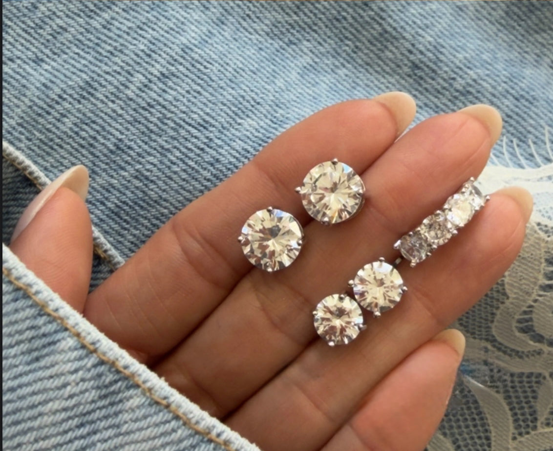 Brinco Duo + Earcuff Cristal