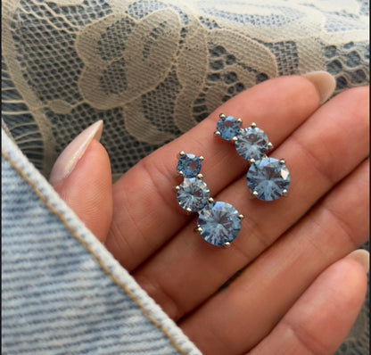 Ear Cuff 3 Pedras Azul Jeans