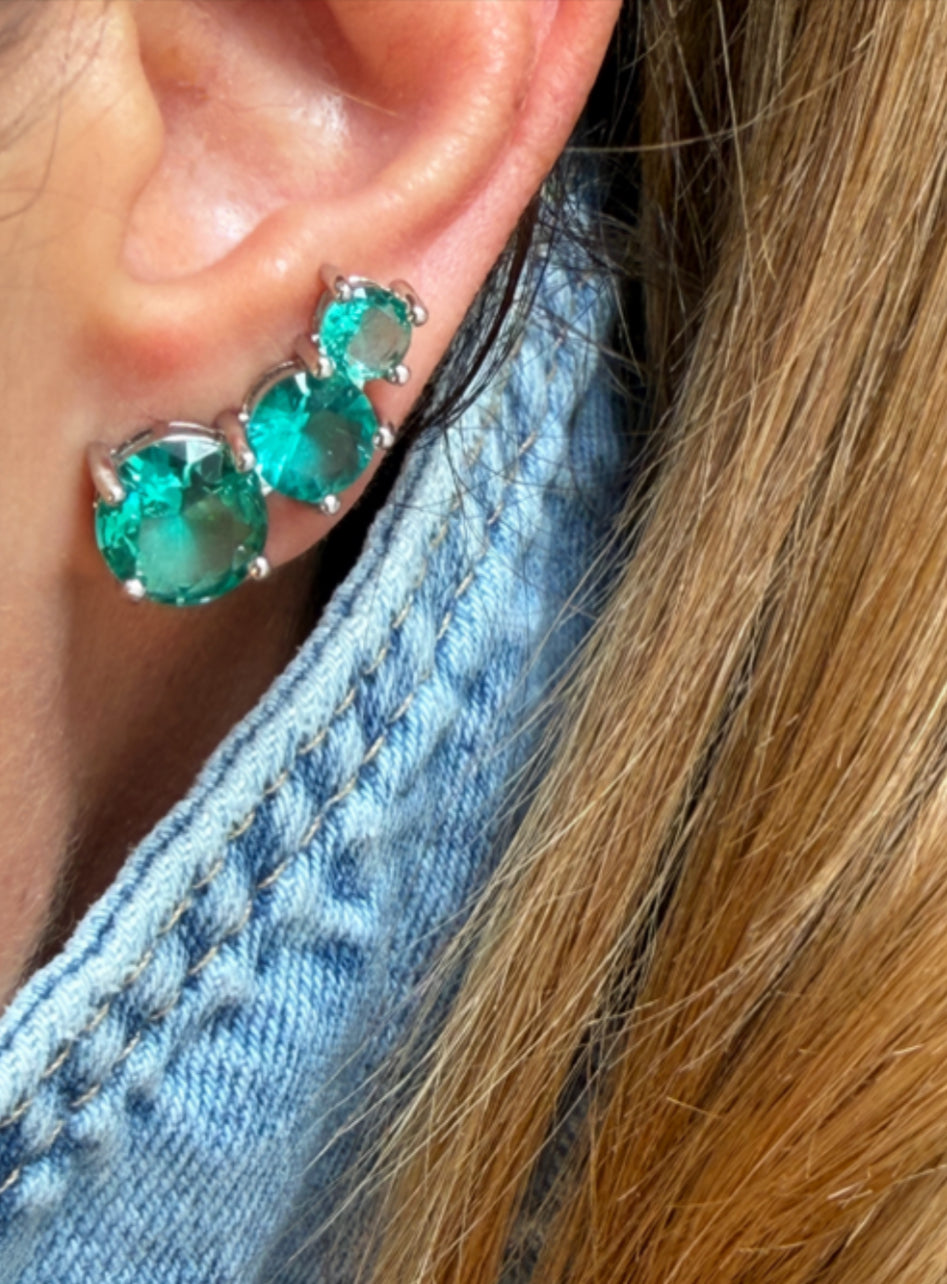 Ear Cuff 3 Pedras Turmalina