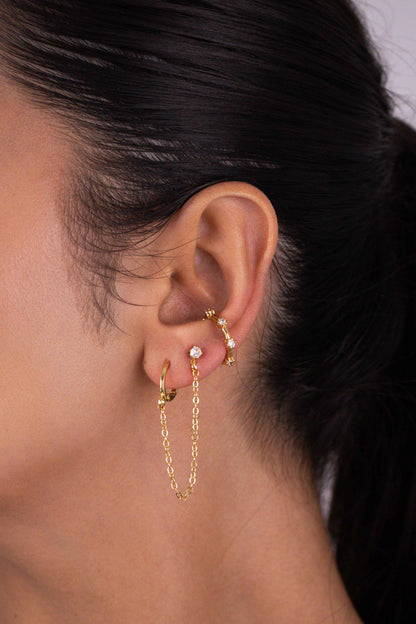 Brinco Ear Line Ponto de Luz